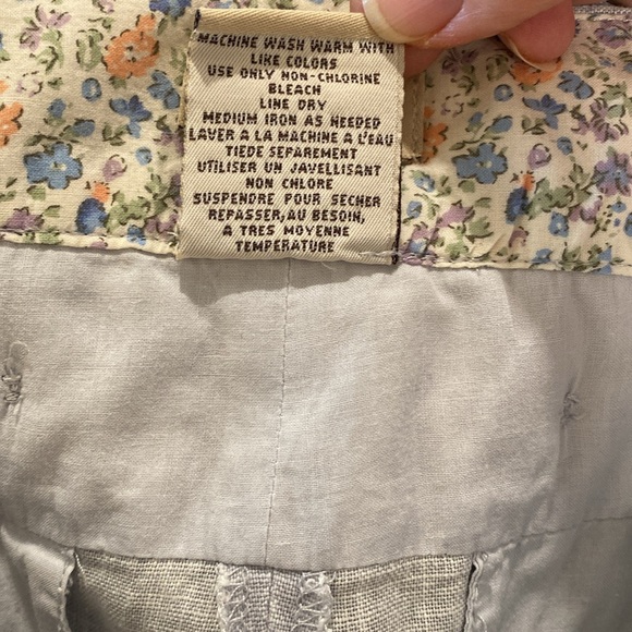 Anthropologie Elevenses Wide Leg Linen Pants Size 4 - Picture 6 of 11